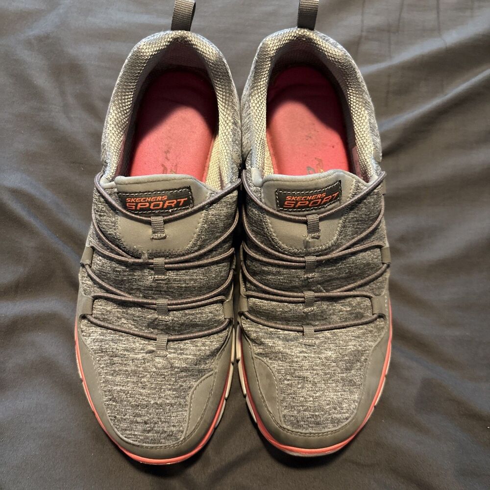Skechers Sport Women’s - SZ 7.5 - Grey Bungee Memory Foam Low Top Sneakers Shoes